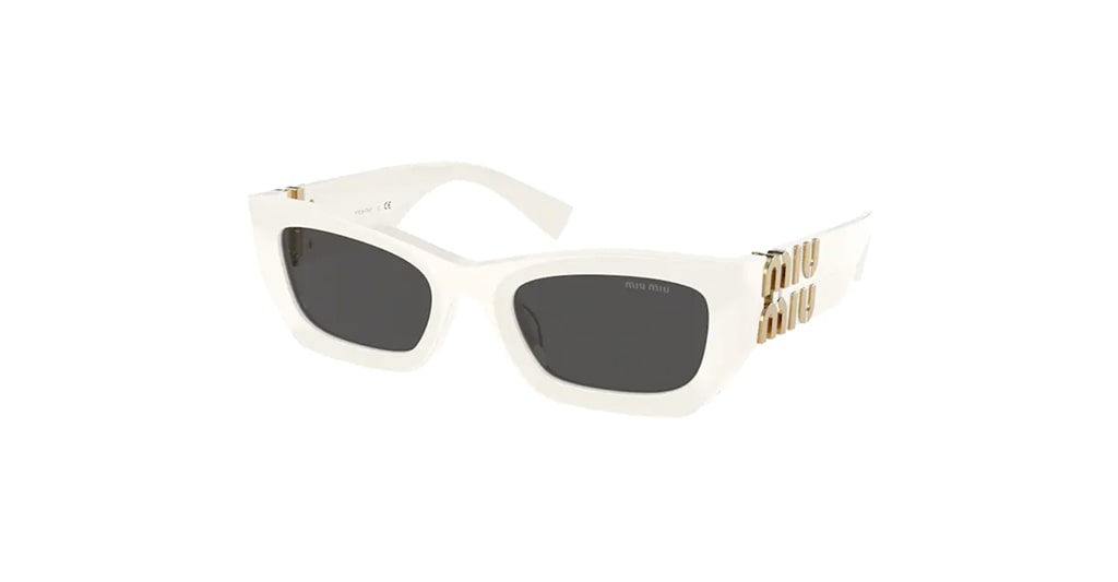 Lunettes de soleil Miu Miu MU 09WS Femme Blanc